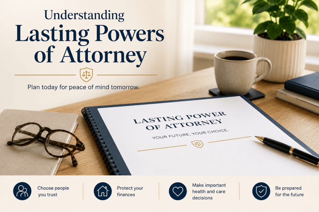 Lasting Power of Attorney document representing planning ahead for financial and healthcare decisions.
